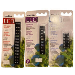 Marina LCD Digital Aquarium Thermometer pack of 3